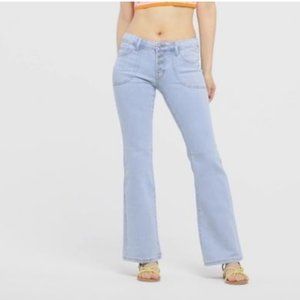 Wild Fable™ Women's Low-Rise Exposed Button Fly Flare Jeans  Size 2 NWT